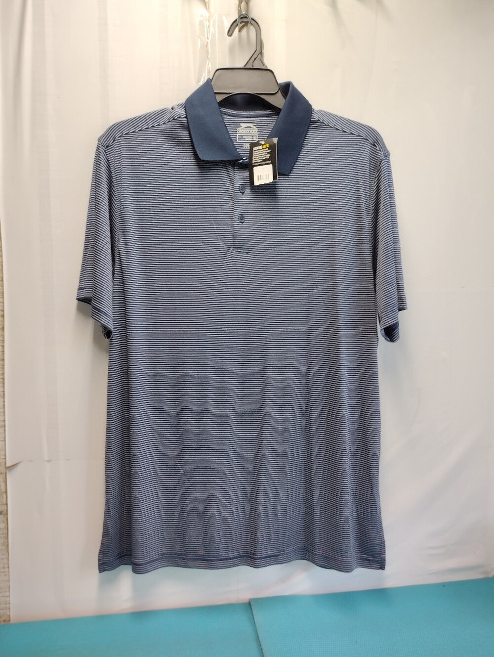 NWT Slazenger Men's Golf Polo Shirt Core Stripe Short Sleeve - XL